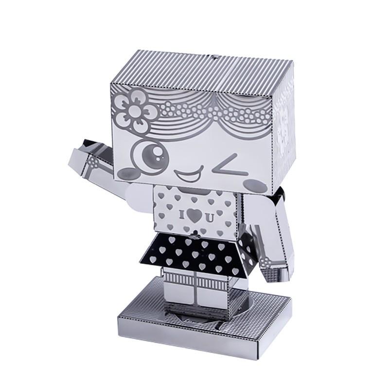 Mô hình lắp ghép kim loại 3d người carton chibi