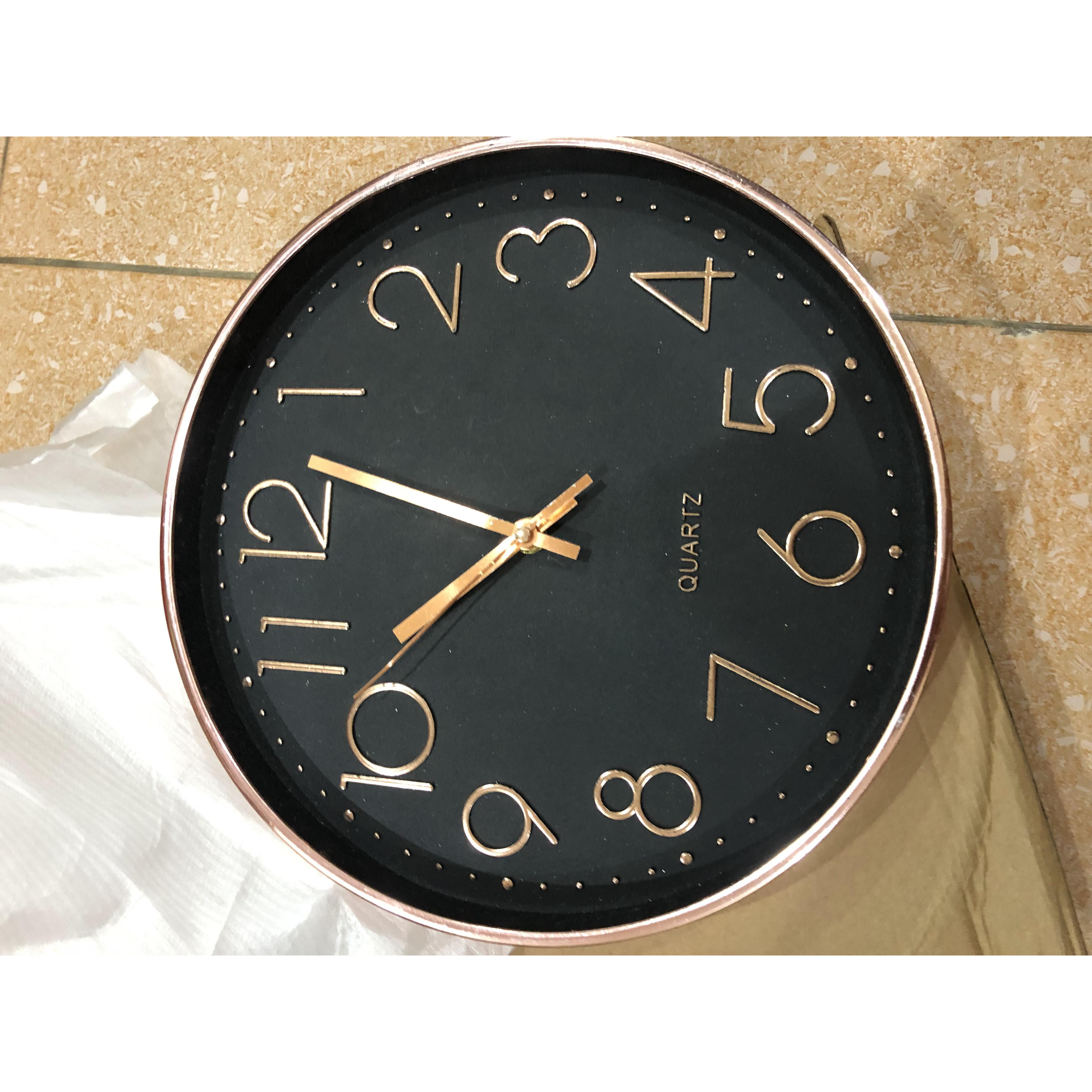 Đồng Hồ Treo Tường Kim Trôi Rosegold QUARTZ