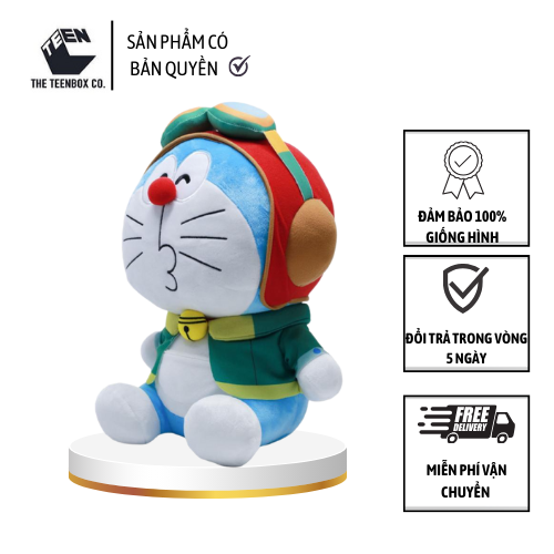 Thú bông Doraemon phim Nobita và Vùng Đất Lý Tưởng Trên Bầu Trời 2023 size M - Sản Phẩm Có Bản Quyền, Phân Phối Bởi Teenbox Thú Nhồi Bông Đồ Chơi