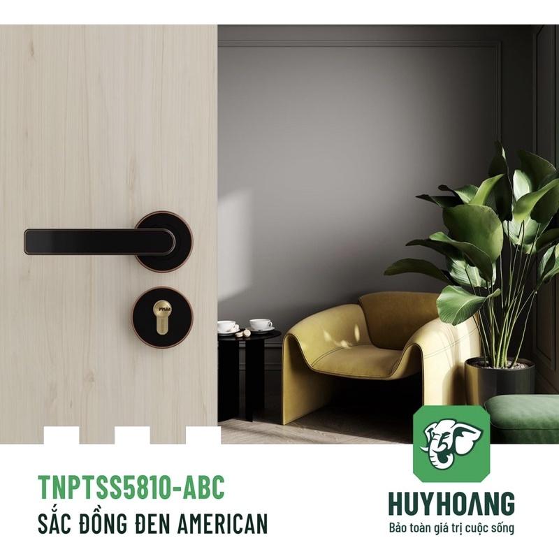 Bộ khoá tay gạt phân thể huy hoàng mạ đồng đen 5810 cao cấp