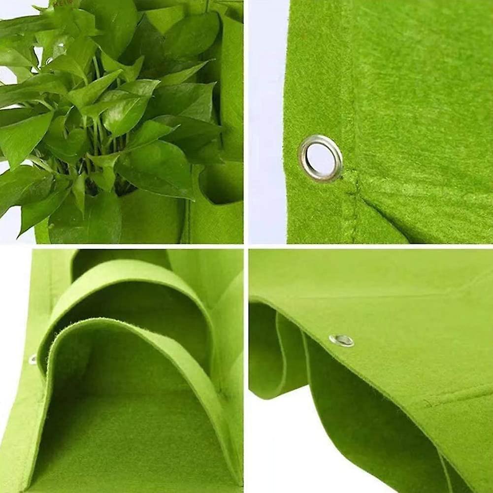 Túi đựng thực vật được gắn vào tường, túi trồng cây xanh dọc, với 9 túi thực vật trong vườn bỏ túi