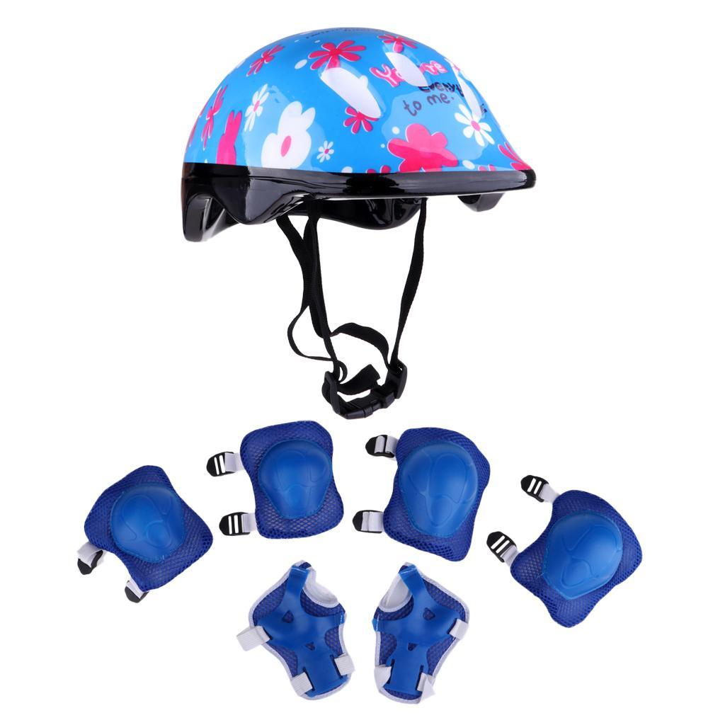 7 pieces Junior Roller Skating Skateboard Helmet Knee Wrist Guard Elbow Pad