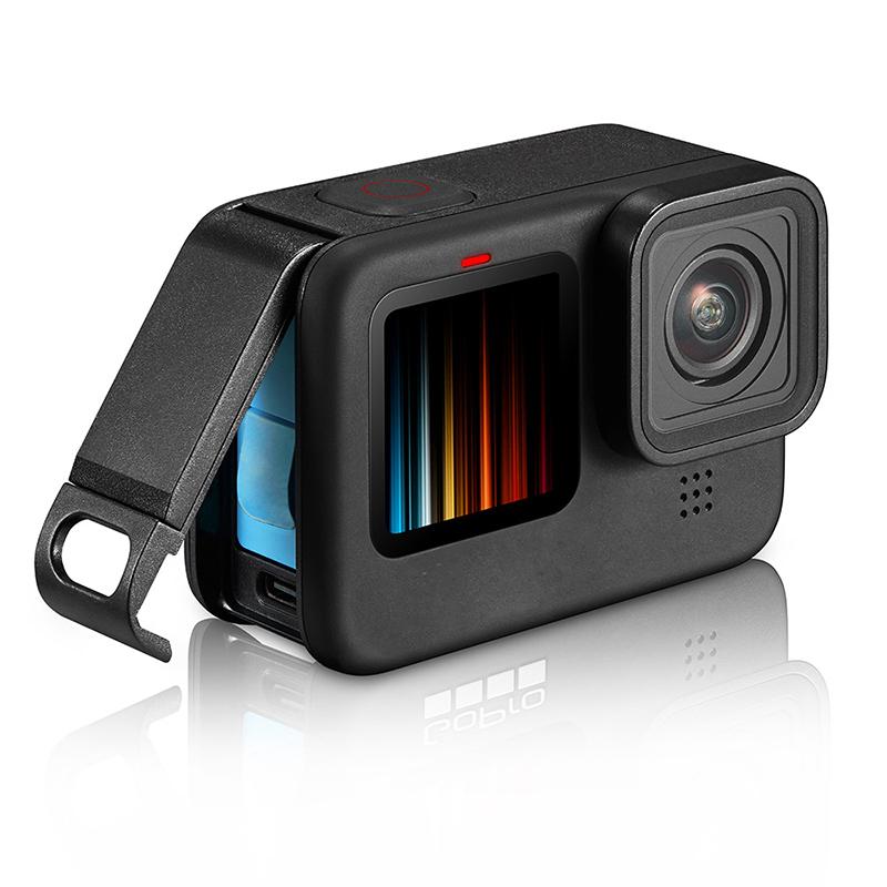 Lật nắp bên pin cho GoPro Hero 11 10 9 Màu đen có thể tháo pin có nắp sạc cổng cho Go Pro 10 9 Phụ kiện