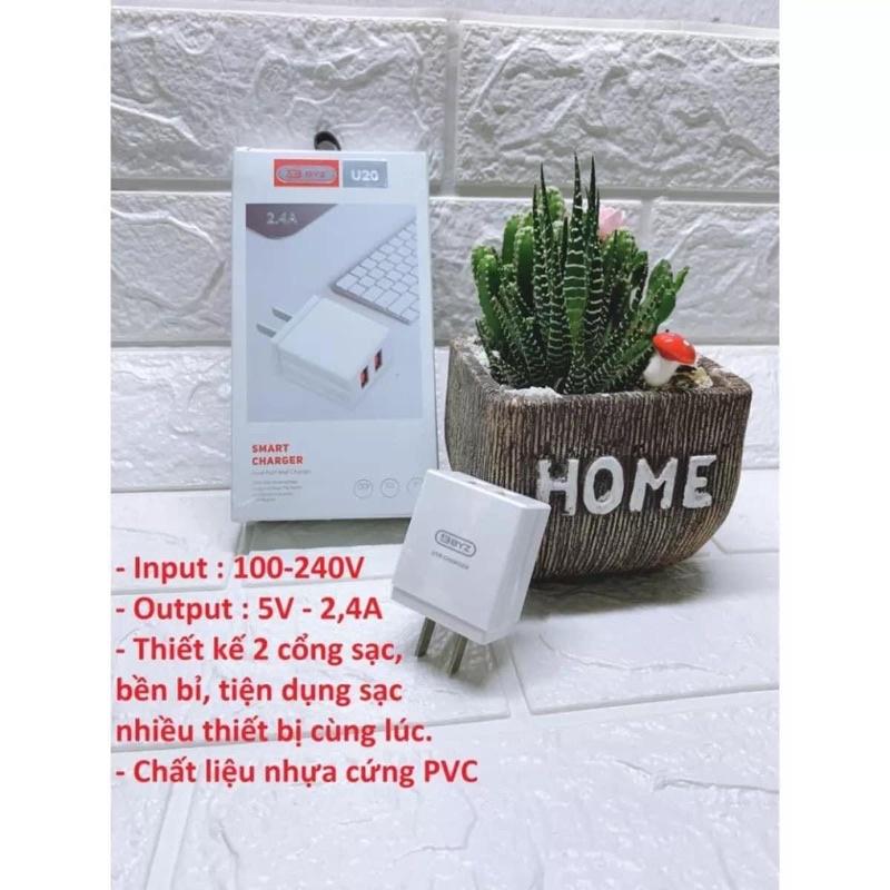 Củ sạc BYZ củ sạc nhanh 2 cổng USB 2,4 A -Hàng Chính Hãng