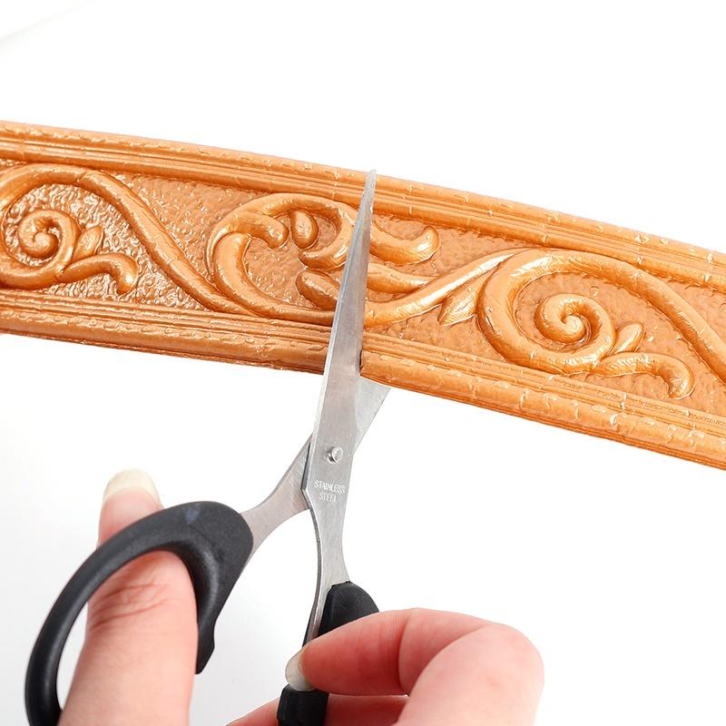 Cuộn Băng Dán Viền Tường Bằng Xốp Họa Tiết Hoa 3D Dài 2.3m Chống Thấm Nước Trang Trí Nhà Cửa