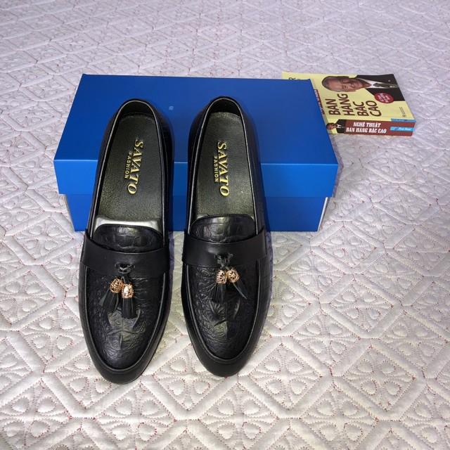 GIÀY LƯỜI, GIÀY MỌI NAM DA MỀMMÀU ĐEN