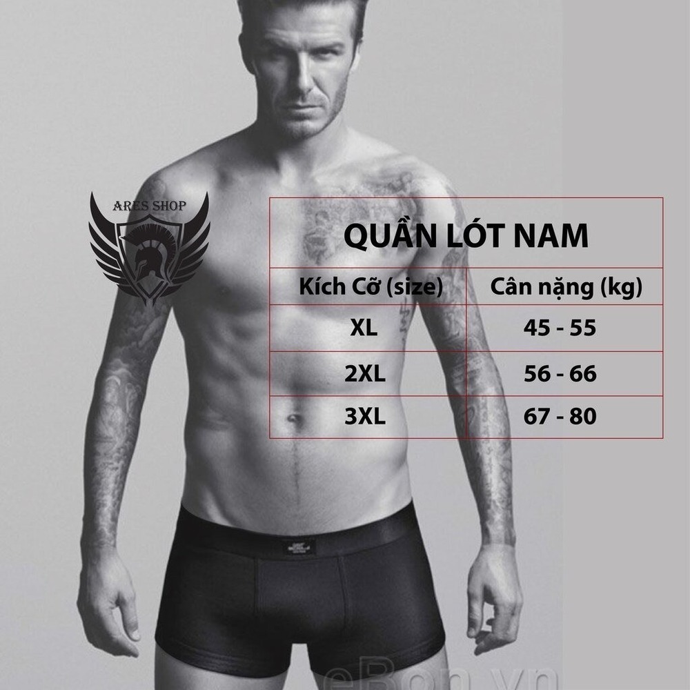 Quần lót nam, quần boxer nhiều màu chất thun lạnh kháng khuẩn co giãn 4 chiều phong cách nam tính - basic - ARES SHOP