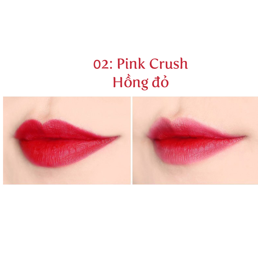 Son lì Beauskin Rosedew Matte Creamy Hàn Quốc No.02 Hồng đỏ tặng kèm móc khóa