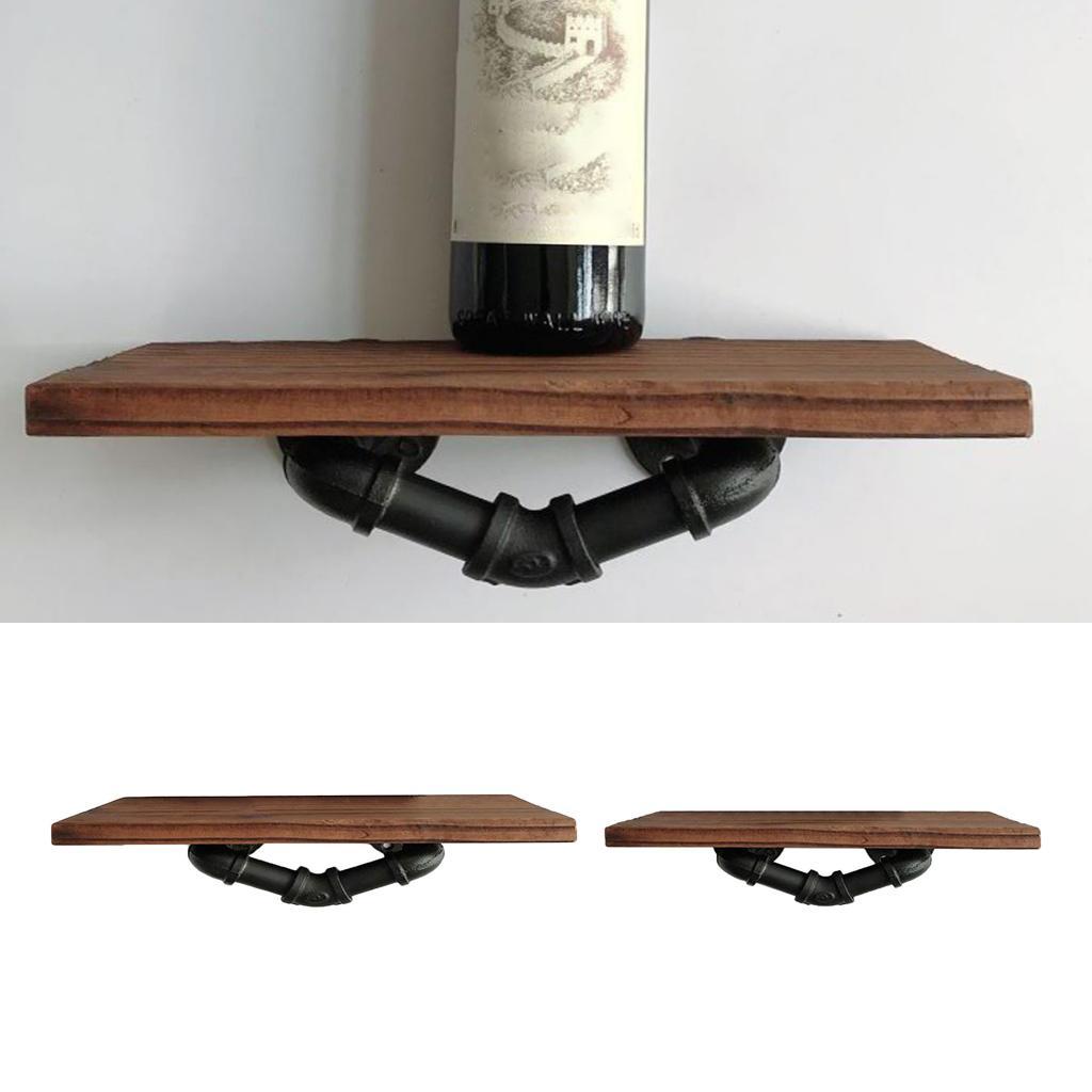2x Nordic Display Wall Hanging Shelf Floating Shelves Wooden Wall Shelf