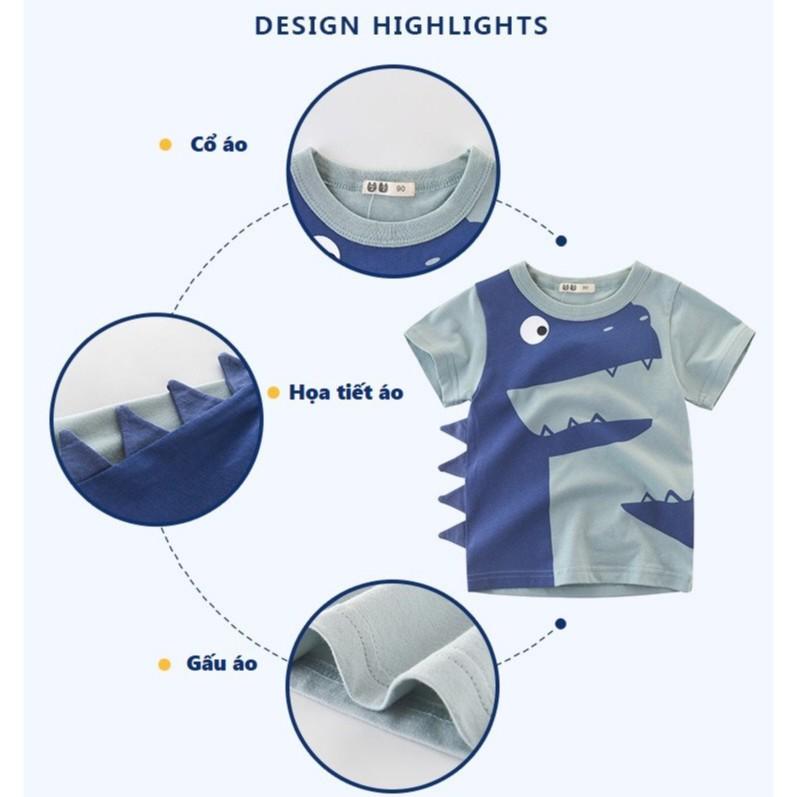 Áo thun bé trai áo cộc tay cho bé chất cotton cao cấp hàng xuất Âu Mỹ
