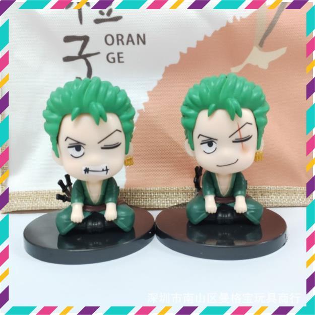 Mô Hình OnePice, Luffy Zoro Chibi Siêu Đẹp, Bộ Sưu Tập Nhân Vật, Decor - Tượng OnePiece Cao 6,5 cm