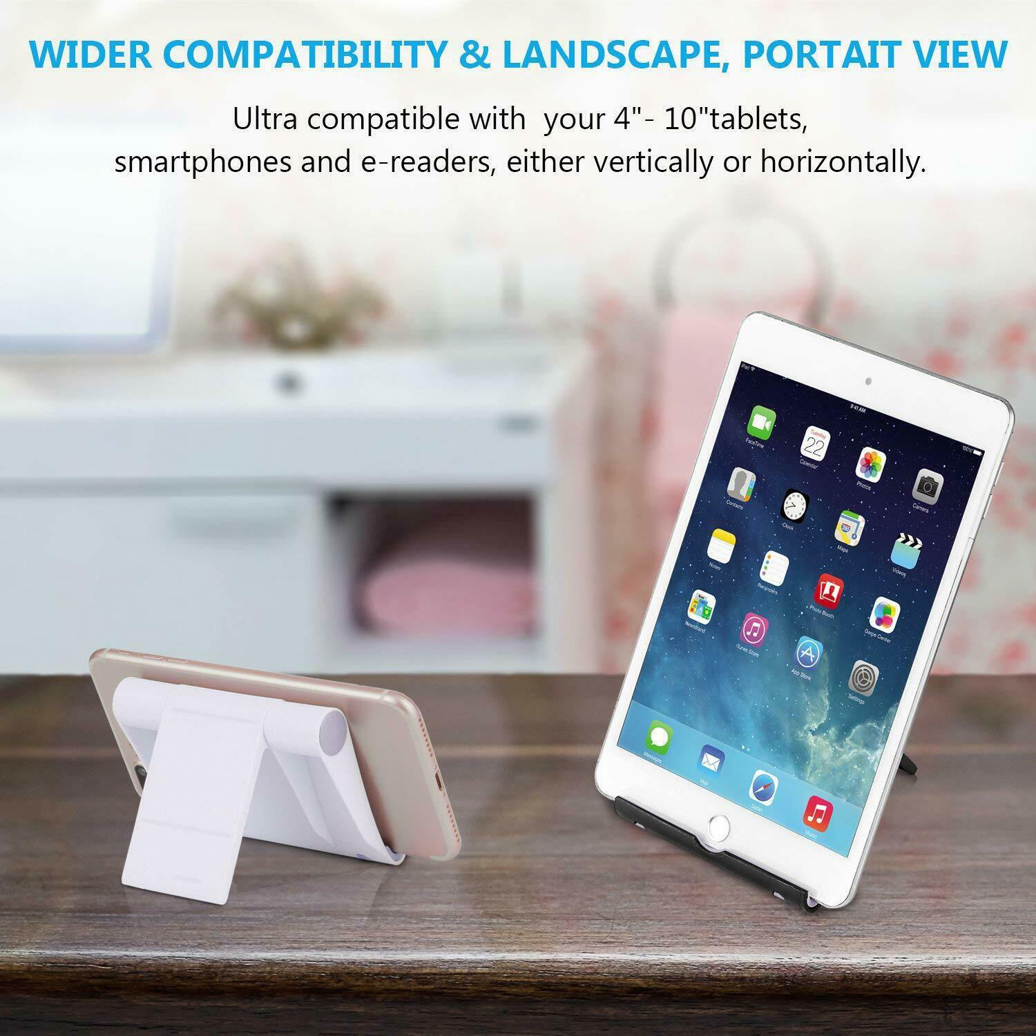 Folding Phone Tablet Holder Desktop Multifunctional Adjustable Mobile Phone Stand