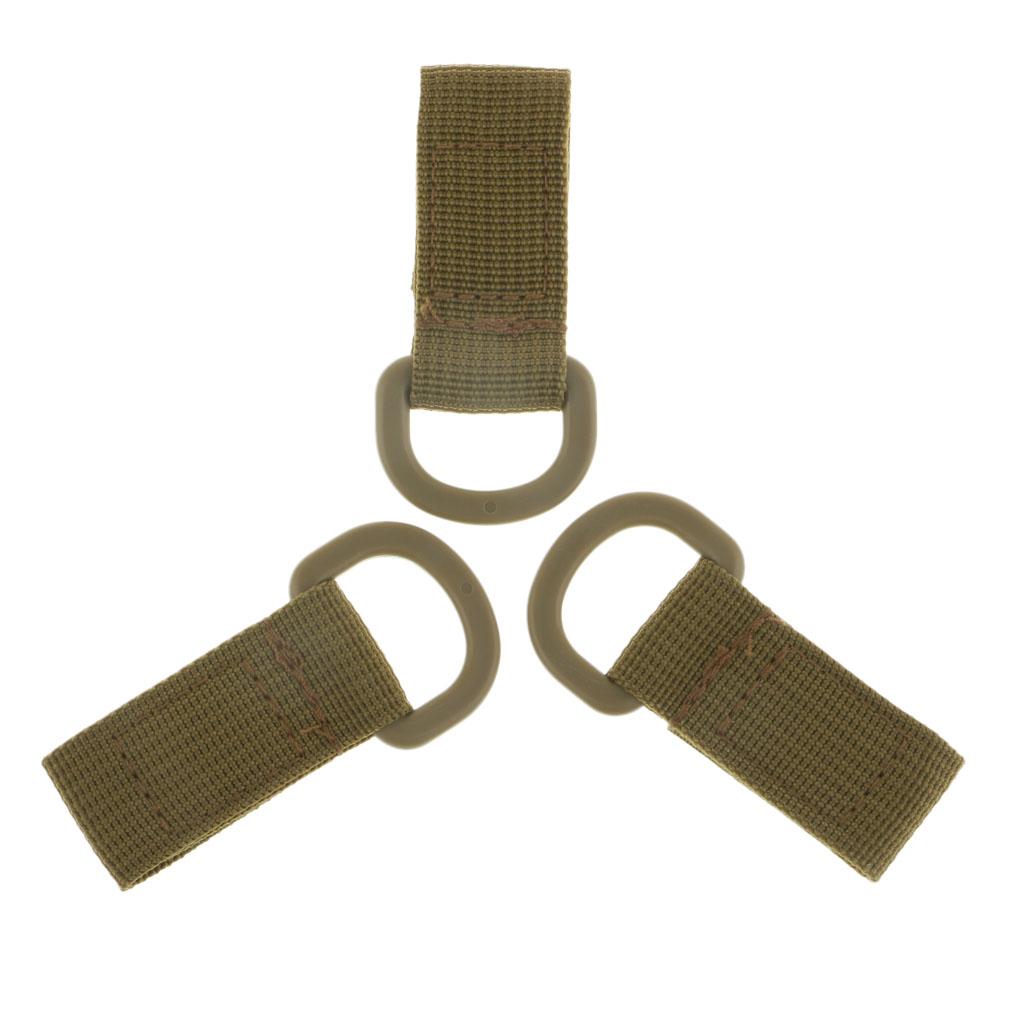 3pcs Durable Nylon Molle Webbing Belt Buckle Adapter Hanging for MOLLE Systems Backpack