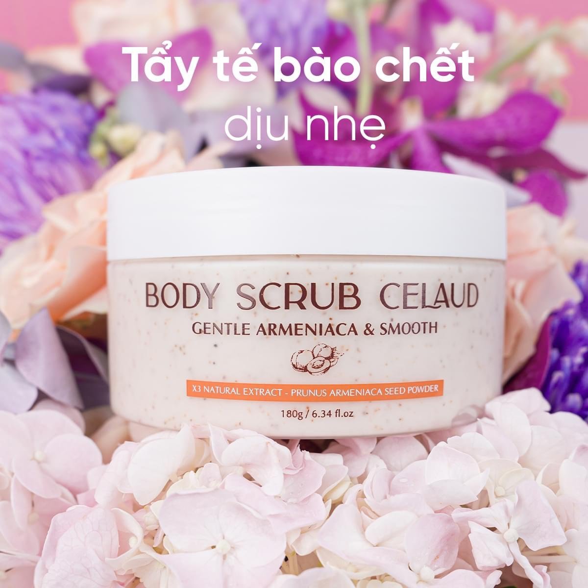 Tẩy Tế Bào Chết Làm Mịn Da Body Scrub Celaud 180g