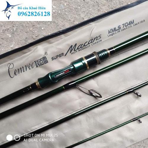 Cần lure Cemreo Mancans 4 khúc máy đứng 2m1 và 2m4 cần lure ngọn M