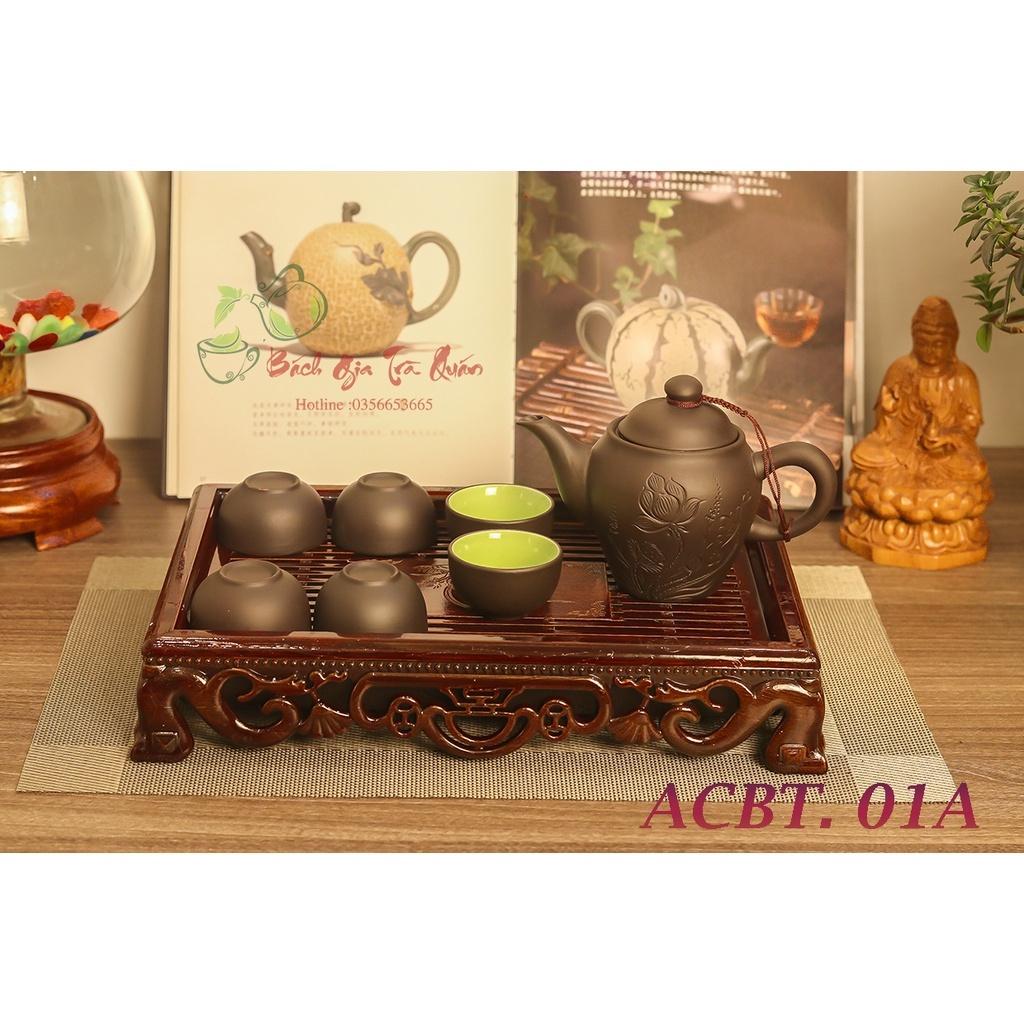 Bộ Ấm Chén Siêu Đẹp - Hàng Tử Sa Bát Tràng Loại 1 - Chế Tác Thủ Công