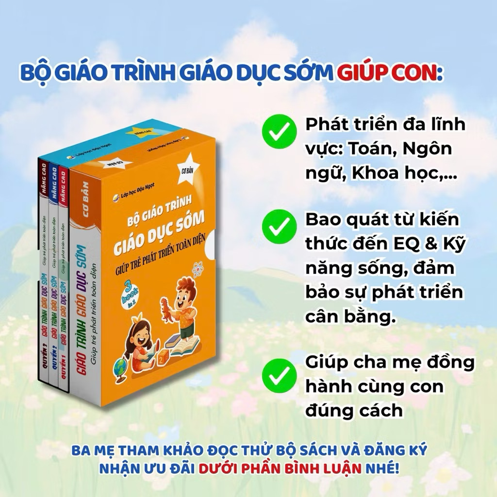 Bộ sách : Giáo Trình Giáo Dục Sớm ,Giúp Trẻ Phát Triển Toàn Diện - cô Phan Hồ Điệp (SP chính hãng)