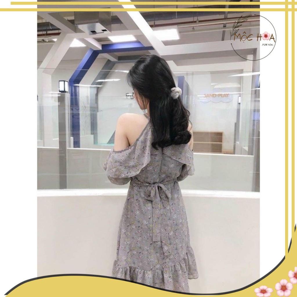 Đầm hoa hở vai siêu dễ thương