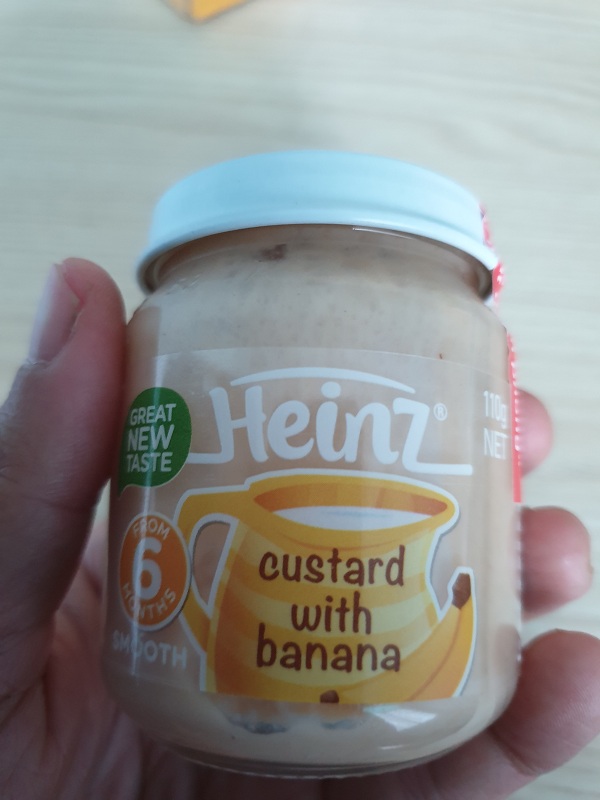 Custard với chuối cho trẻ từ 6 tháng tuổi trở lên - Heinz custard with banana