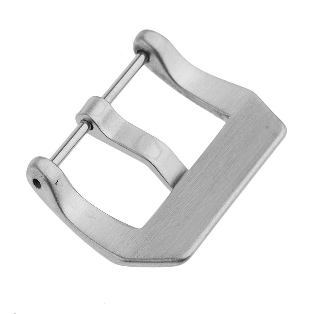 3-7pack Brushed Stainless Steel Watch Bands Buckle Screw In Pin Clasp 18mm