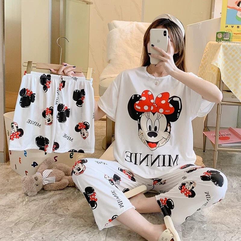 Sét bộ mặc nhà chất thun quảng châu loại 1, bộ áo cộc quần dài