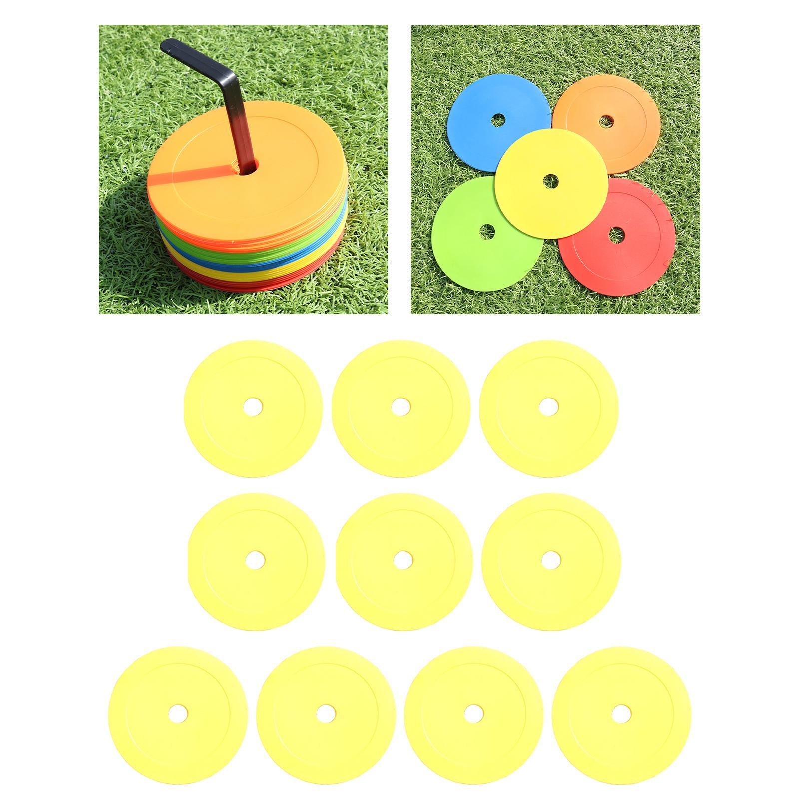 10Pcs Flat Cones Non Slip Training Spot Markers for Boxing Baseball Soccer