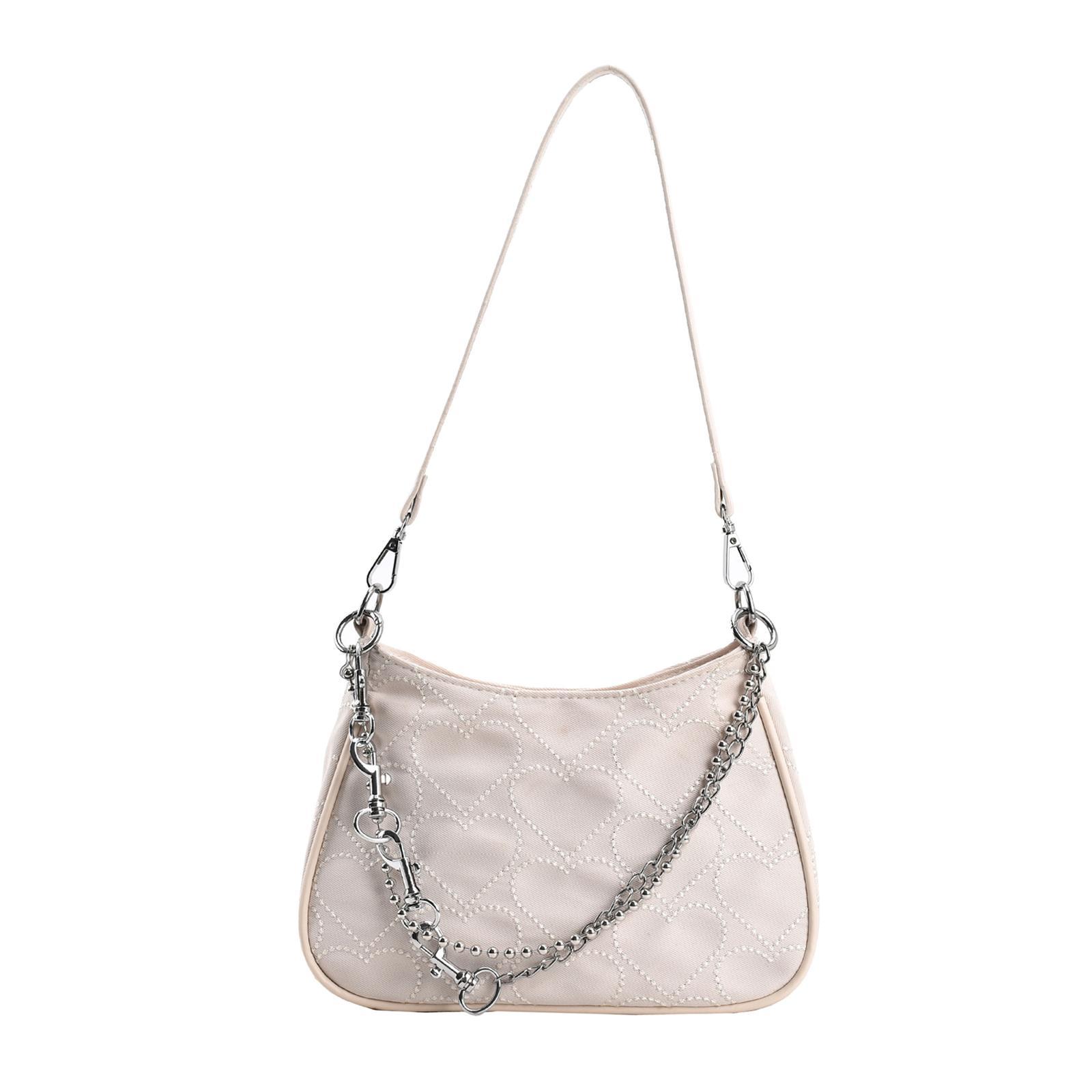 Casual Shoulder Bag Heart Pattern Bag Work Shopping Bag Pouch Women Girls Dumpling Bun