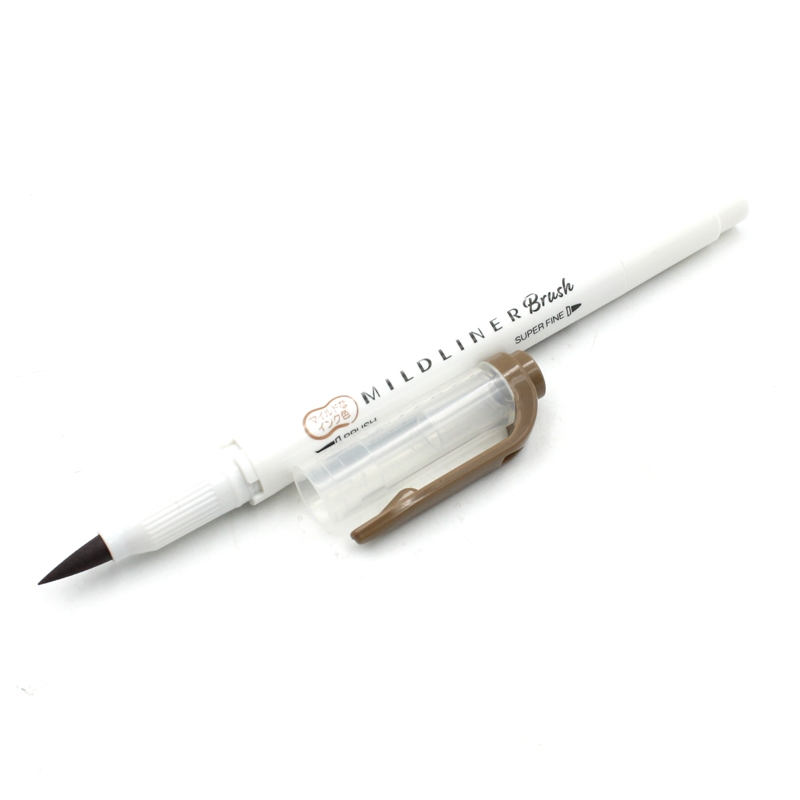 Viết Cọ Nhật Mildliner - Zebra WFT8-ME - Màu Nâu