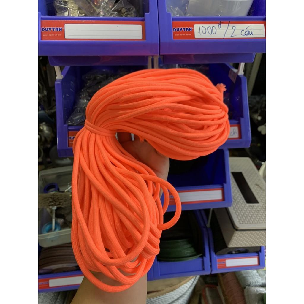 Dây dù tròn màu 5mm và 4mm dài 30 mét
