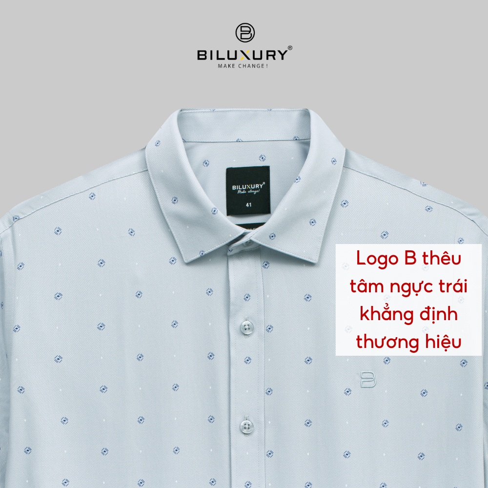 Áo Sơ Mi Ngắn Tay Nam Biluxury Symmetrical Dot Pattern 6SMCH006GHS