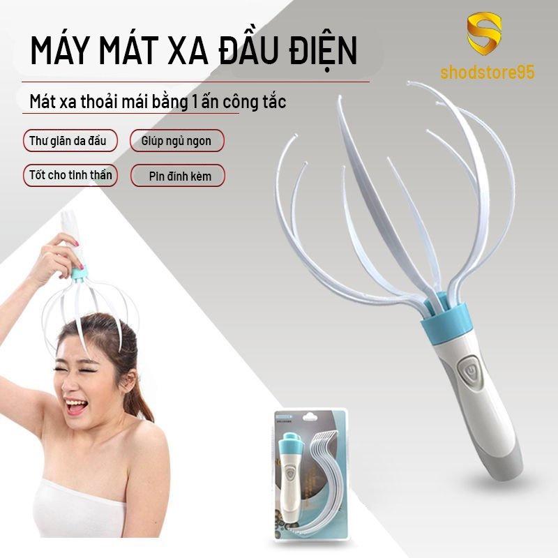 Máy mát-xa da đầu thiết kế bạch tuộc chăm sóc sức khỏe tiện lợi - Cây gãi đầu bạch tuộc rung thư giãn