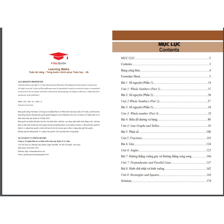Sách: Toán Tài Năng 3 - Toán Lớp 3 - Dành cho học sinh từ 8-9 tuổi - Á Châu Books