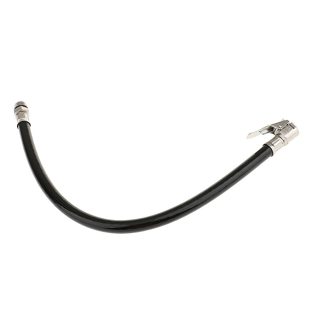 Motorcycle Car Tyre Air Pump Inflator 1/4" Rubber Air Pipe Hose & Zinc Valve