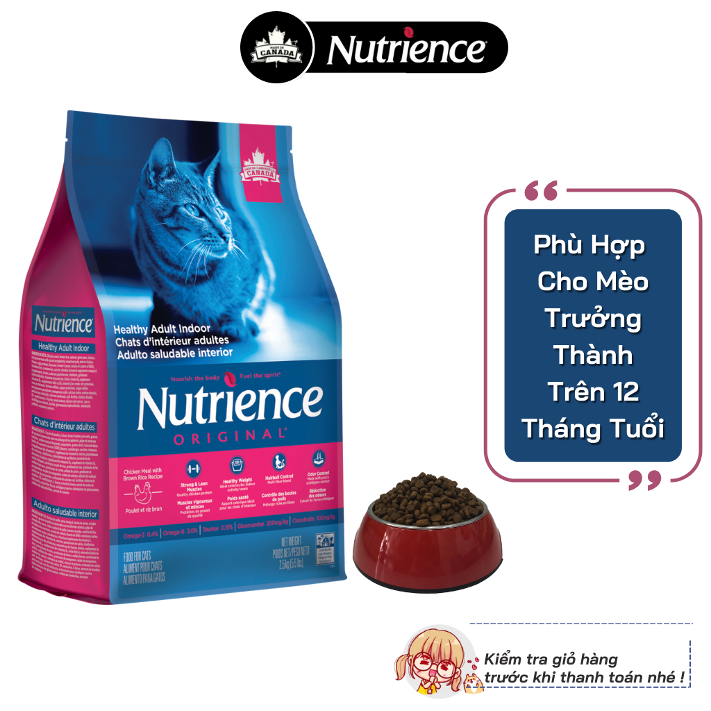 Thức Ăn Mèo Trưởng Thành Nutrience Infusion Bao 2.27kg - Thịt Gà, Rau Củ Và Trái Cây Tự Nhiên