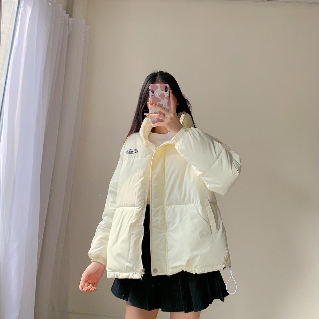 Áo khoác phao GOODBOY trắng kem form rộng ulzzang - Made by Fiin