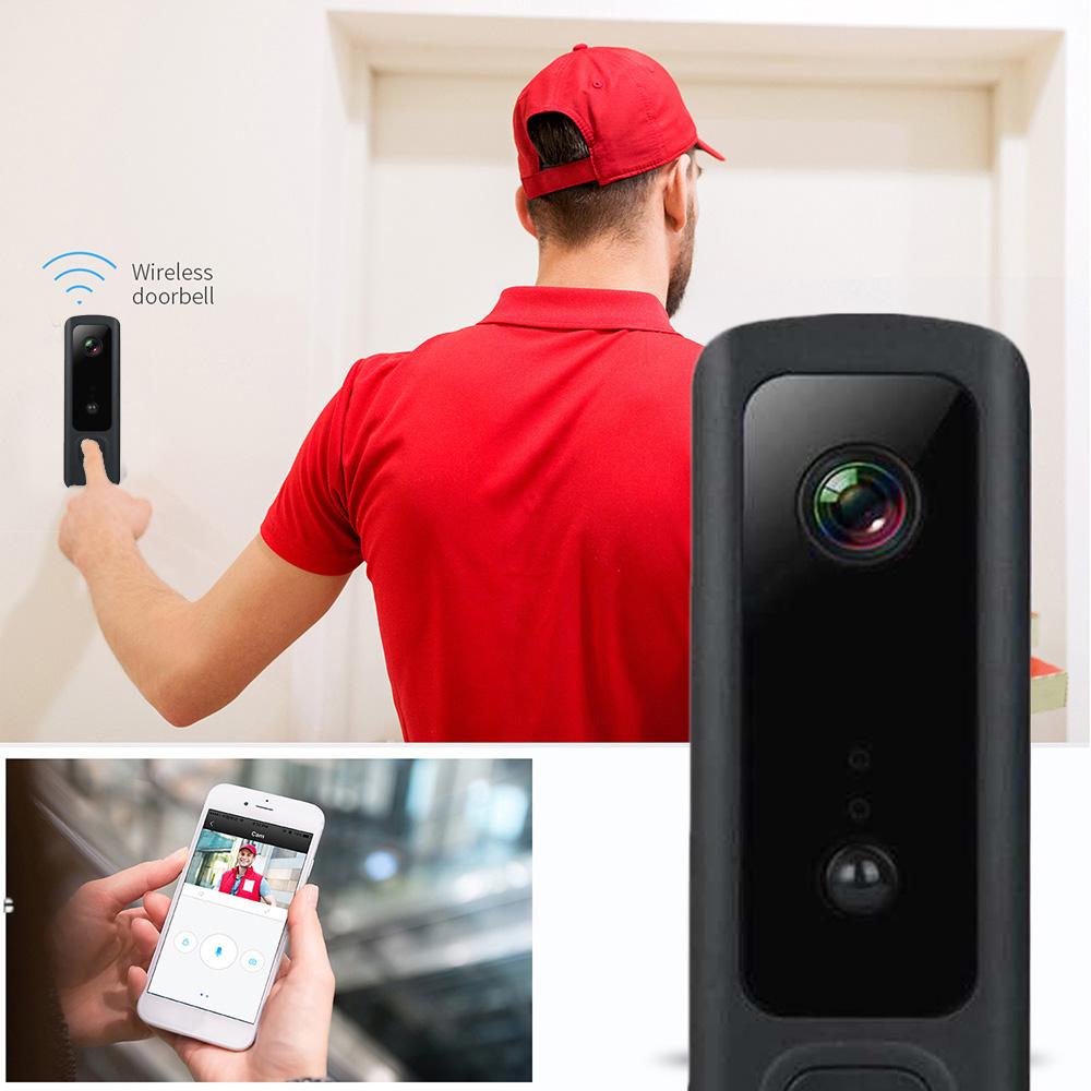 Chuông cửa video không dây T4 720P Wi-Fi Phát hiện PIR Tầm nhìn ban đêm Đàm thoại 2 chiều an ninh tại nhà