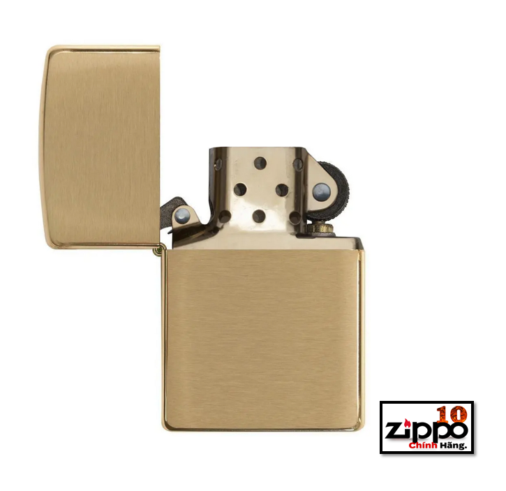 Bật lửa Zippo Armor Brushed Brass SKU: 168 - Chính hãng 100%