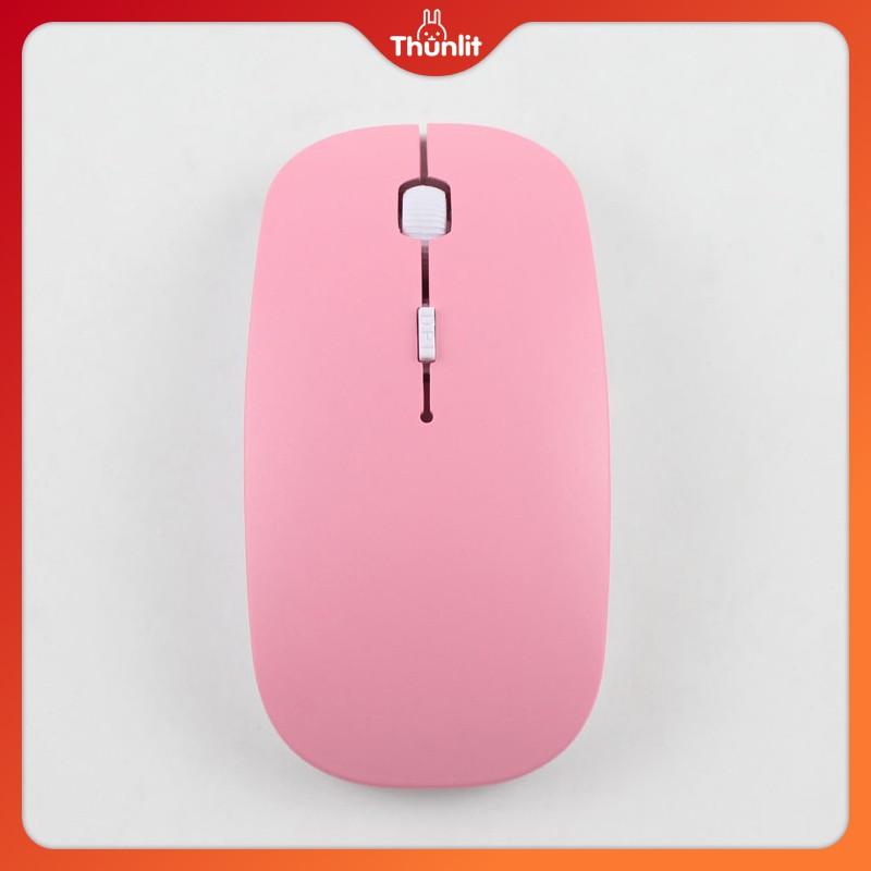 Chuột quang không dây Thunlit USB 2.4G siêu mỏng màu hồng/trắng/đen/vàng/xanh dương