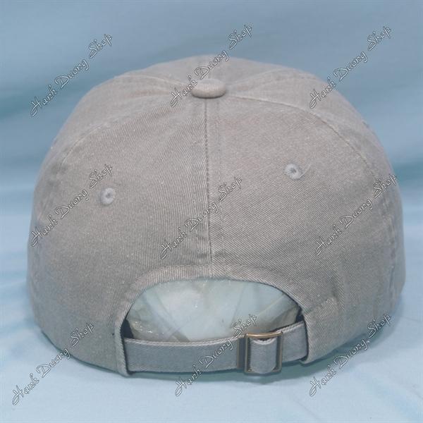 Nón kết thời trang, mũ lưỡi trai thêu chữ Original The Black vải kaki oát có khóa tăng giảm size đầu từ 56-60cm - Xám & đen