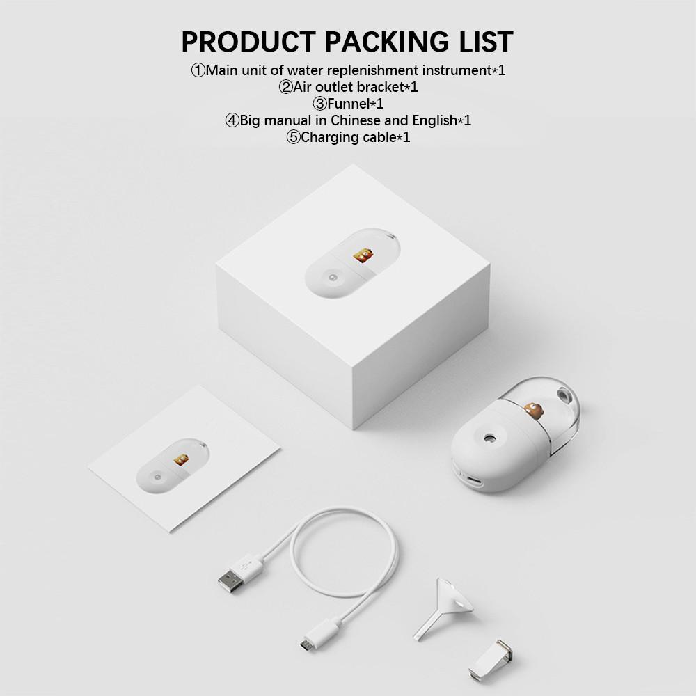 Mini Ô Tô Ổ Cắm Hoạt Hình Máy Phun Sương Tạo Độ Ẩm Di Động Sạc Hương Thơm Khuếch Tán Tinh Dầu Phun Sương Tạo Ẩm Nước Bổ Sung Nhạc Cụ