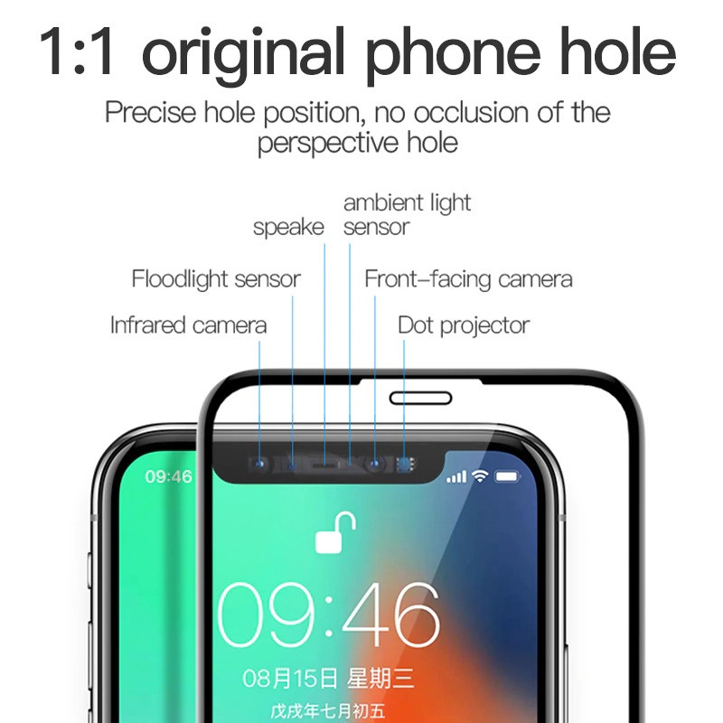 Miếng dán kính cường lực Full 3D ToTu cho iPhone XS MAX - Hàng chính hãng