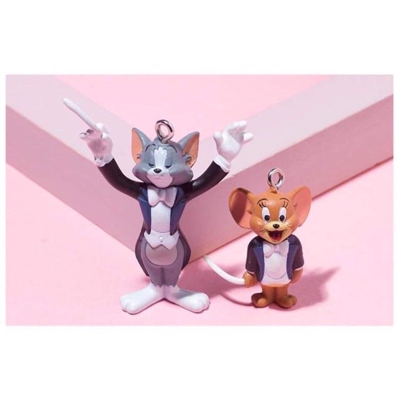 Gacha Bandai Búp bê mặt dây chuyền Tom &amp; Jerry nhạc trưởng siêu cute Móc khóa mèo Tom và JERRY