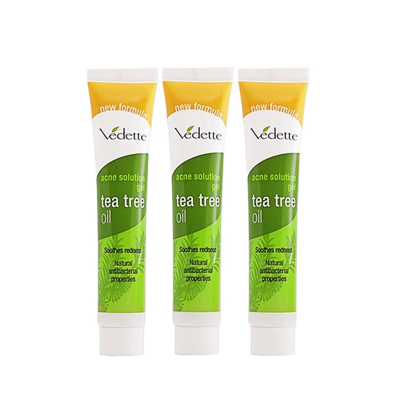 Combo 3 Gel giảm mụn Vedette Tea Tree Oil