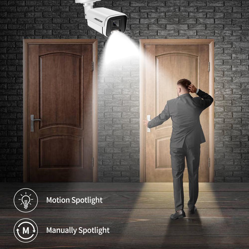 Hệ thống camera bảo mật 4K mới 8MP Audio MIC CCTV POE NVR AI Color Night Home Video Giám sát camera ngoài trời Set Build-In