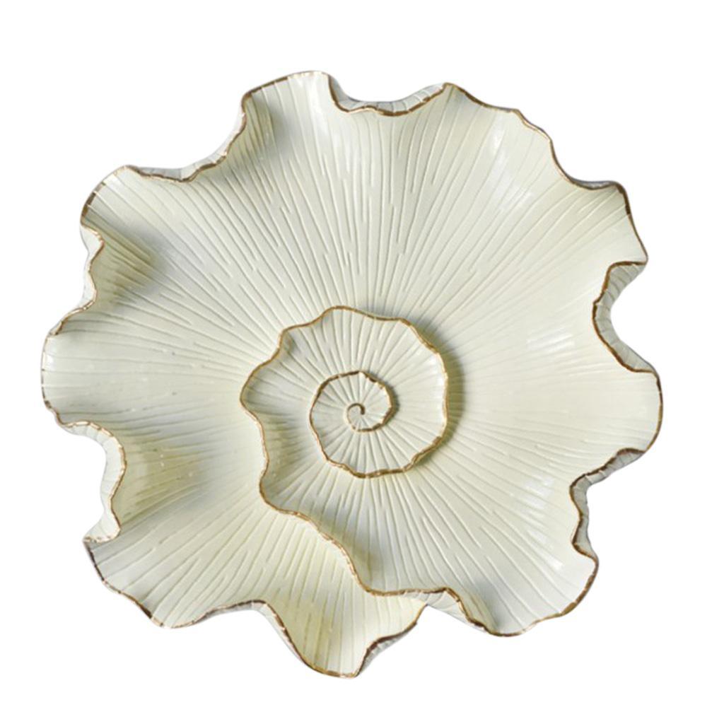 Set 3pcs Beige Lotus Leaf Wall Hanging Ornament Artwork for Home Wall Decor