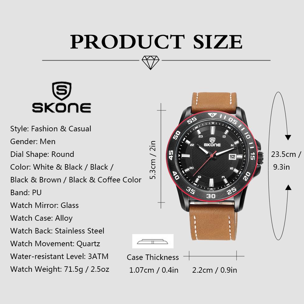 Đồng hồ SKONE thời trang không thấm nước
