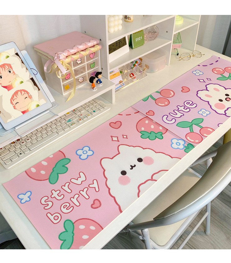 Tấm lót bàn phím 30 cm x 59cm hình cún gấu dễ thương