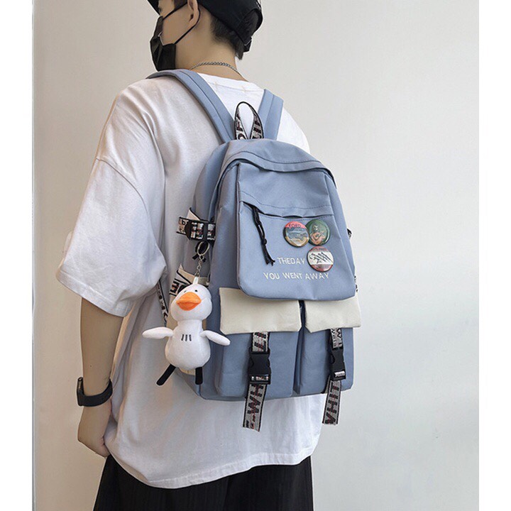 Balo học sinh cấp 2 , 3 thời trang cá tính nam nữ chống thấm nước size 42cm