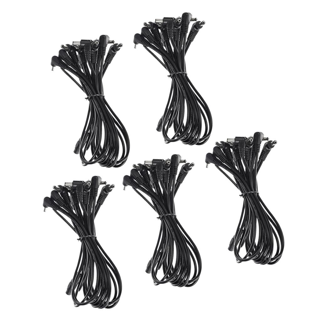 5pc Power Supply for Guitar Effect Pedals with Cable 11 Way Daisy Chain Cord