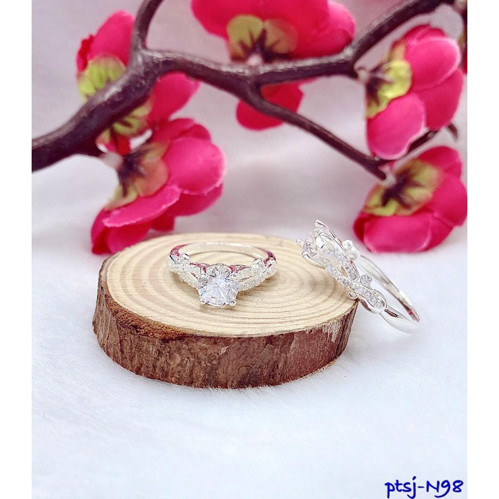 NHẪN BẠC ĐÍNH ĐÁ _N98 Freesize